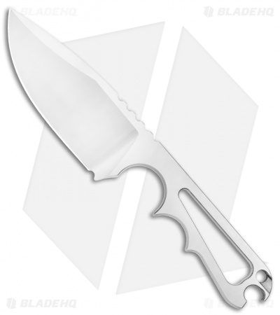 PMP Knives Pitbull Fixed Blade Knife Skeletonized (3.5" Satin)