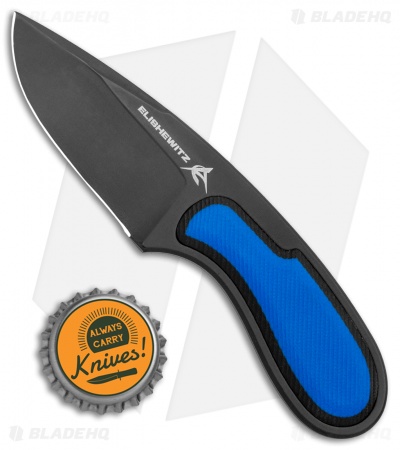 Patriot Bladewerx Elishewitz Daily Carry EDC Fixed Blade Blue G10 (2.9" Black) - Image 4