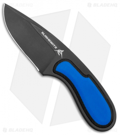 Patriot Bladewerx Elishewitz Daily Carry EDC Fixed Blade Blue G10 (2.9" Black)