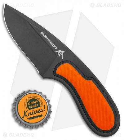 Patriot Bladewerx Elishewitz Daily Carry EDC Fixed Blade Orange G10 (2.9" Black) - Image 4