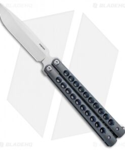 Pena Knives Custom Penasong Butterfly Knife Blue Titanium (4.5" Satin)