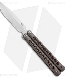 Pena Knives Custom Penasong Butterfly Knife Bronze Titanium (4.5" Satin)