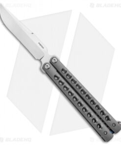 Pena Knives Custom Penasong Butterfly Knife Ti w/ Mokuti Latch (4.5" Satin)