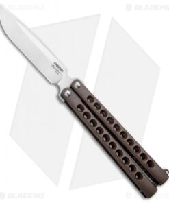 Pena Knives Mid-Tech Penasong Butterfly Knife Bronze Titanium (4.5" Satin)