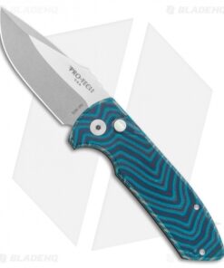 Pro-Tech Custom SBR Automatic Unique Micarta Ocean Blend (2.6" Stonewash)