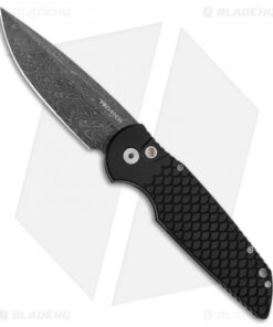 Custom Protech Tactical Response TR-3 MOP Button Inlay (Vines&Roses Damascus)