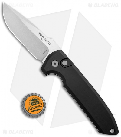 Protech Les George Rockeye Automatic Knife (3.5" Stonewash) LG301 - Image 4