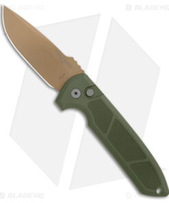 Pro-Tech Les George Rockeye Desert Warrior Auto Textured Green Al (3.4" Copper)