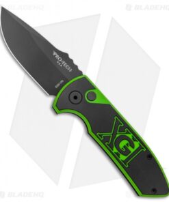 Pro-Tech Les George SBR GXII Automatic Knife Black/Green G-10 (2.6" Black)