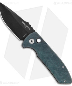 Pro-Tech SBR Micarta Custom Automatic Knife Green (2.6" Black)