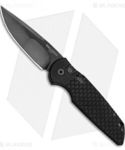 Pro-Tech TR-3 Custom Automatic Knife Black Fish Scale (3.5" Mirror DLC)