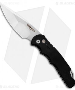 Pro-Tech TR-4 Automatic Knife Black Aluminum MOP Button (4" Compound Mirror)
