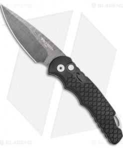 Pro-Tech TR-5 Custom Automatic Knife Black Fish Scale (3.25" Damascus)