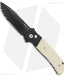 Pro-Tech Terzuola Tuxedo ATCF Automatic Knife Ivory Micarta (3.5" DLC MagnaCut)