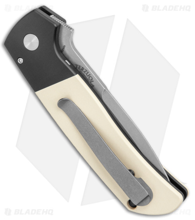 Pro-Tech Terzuola Tuxedo ATCF Automatic Knife Ivory Micarta (3.5" SW Magnacut) - Image 3