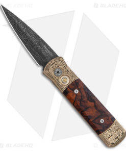 Pro-Tech Godson Ultimate Custom Automatic Knife Bronze Al/Ironwood (3.2" Dam)