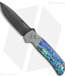 Pro-Tech Ultimate Custom Terzuola ATCF Auto Knife Steel/Abalone (3.5" Damascus)
