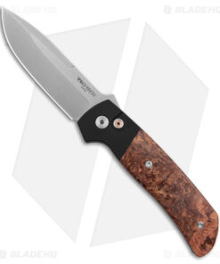 Pro-Tech Terzuola ATCF Automatic Knife Maple Burl Inlay (3.5" Stonewash)