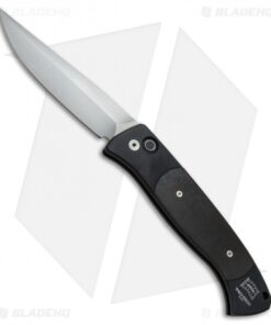 Pro-Tech Brend 1 Large Automatic Knife Black Micarta (4.6" Satin) 1147