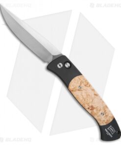 Pro-Tech Brend 1 Large Automatic Knife Maple Burl (4.6" Satin) 1106