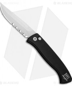 Pro-Tech Brend 2 Small Automatic Knife Black (2.9" Satin Serr) 1222