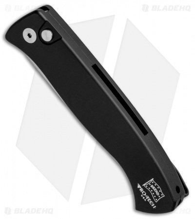 Pro-Tech Brend 2 Small Automatic Knife Black (2.9" Satin Serr) 1222 - Image 2