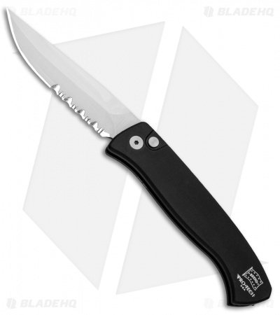 Pro-Tech Brend 2 Small Automatic Knife Black (2.9" Satin Serr) 1222