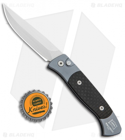 Pro-Tech Brend 2 Small Automatic Knife Special Gray/Carbon Fiber (2.9" Satin) - Image 4