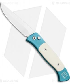 Pro-Tech Brend 2 Small Automatic Knife Teal Ivory Micarta (2.9" Satin) 1251