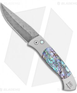 Pro-Tech Brend 3 Medium Automatic Knife Abalone (3.75" Chad Nichols Damascus)