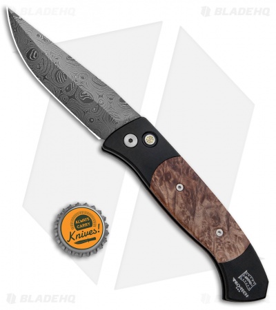 Pro-Tech Brend 3 Medium Custom Automatic Knife Cocobolo (3.75" Damascus) - Image 4