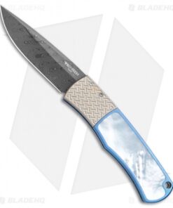 Pro-Tech Custom BR-1 Magic "Whiskers" Automatic Knife Ti/MOP (Damascus)