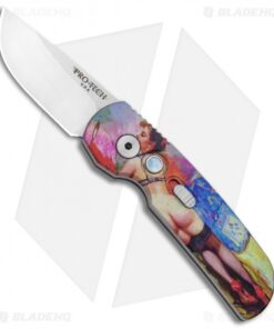 Pro-Tech Calmigo Custom CA Legal Automatic Knife Lying Burlesque (1.9" Satin)