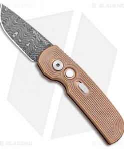 Pro-Tech Calmigo Custom Steel CA Legal Automatic Knife Rose Gold (1.9" Damascus)