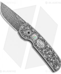 Pro-Tech Calmigo Ultimate Custom Shaw Engraved Stainless (1.9" Spiro Damascus)