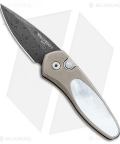 Pro-Tech Custom Sprint Automatic Knife w/ White Mother of Pearl (1.95" Damascus)