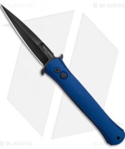 Pro-Tech Don Automatic Knife Solid Smooth Blue Al (3.5" Black)