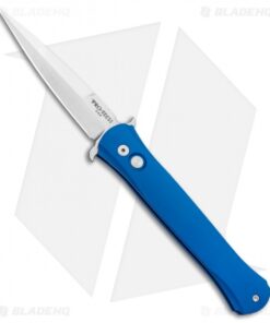 Pro-Tech Don Automatic Knife Solid Smooth Blue Al (3.5" Satin)