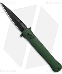 Pro-Tech Don Automatic Knife Solid Smooth Green Al (3.5" Black)