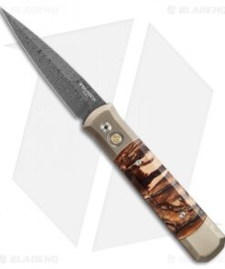 Pro-Tech Godfather Custom Automatic Titanium/Mastodon Ivory (Damascus) 2017