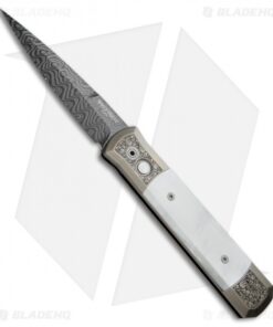 Pro-Tech Godfather Ultimate Titanium Custom Knife Bronze/Pearl (4" Damascus)