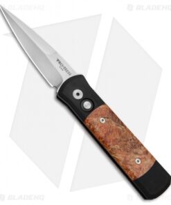 Pro-Tech Godson Automatic Knife Dyed Box Elder Burl (3.15" Satin) 706-DB