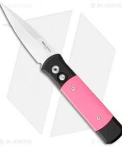Protech Godson Automatic Knife w/ Pink G-10 (3.15" Satin Plain) 745