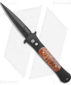 Pro-Tech Knives Large Don Knife Maple Burl (4.5" Black) 1907