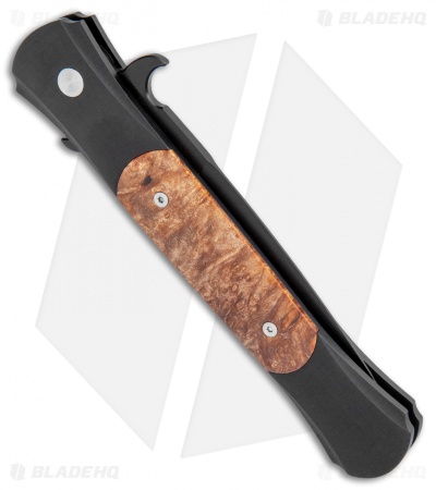 Pro-Tech Knives Large Don Knife Maple Burl (4.5" Black) 1907 - Image 3
