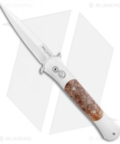 Pro-Tech Large Don Automatic Knife Silver/Maple (4.5" Satin)