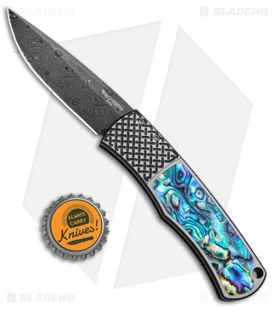 Pro-Tech Magic BR-1 "Whiskers" Custom Knife Abalone (3.125" Damascus) - Image 4