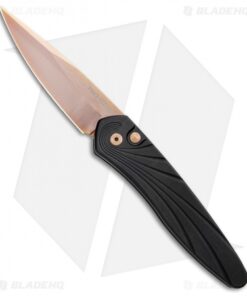 Pro-Tech Newport Automatic Knife Black 3D Wave (3" Rose Gold) 3437-RG
