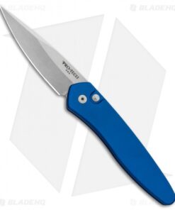 Pro-Tech Newport Automatic Knife Blue (3" Stonewash) 3405-Blue