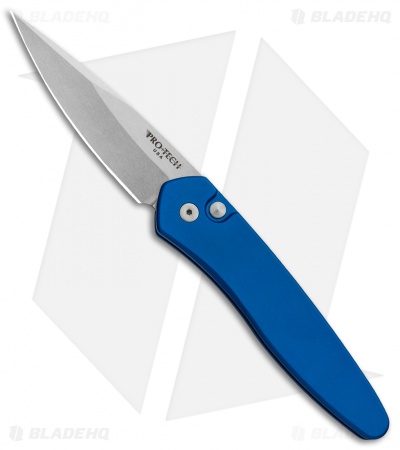 Pro-Tech Newport Automatic Knife Blue (3" Stonewash) 3405-Blue